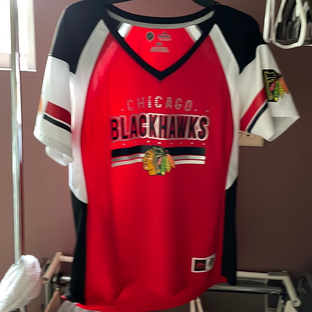 Chicago Black Hawks ladies bling jersey